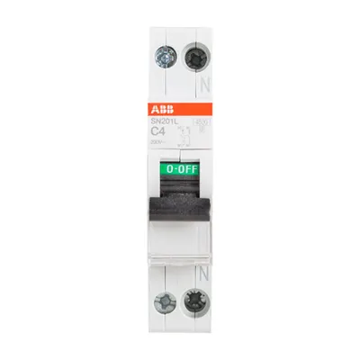 Intrerupator Automat 4A 1P+N C 4.5Ka SN201-L