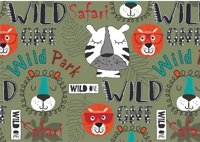 Bloc de desenat №4 Rainbow - Wild Park Safari, 190 g, 10 coli