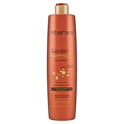 Sampon pentru par fragil Keratin, 500ml, Vitalcare