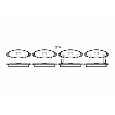 Set placute frana, frana disc REMSA 0702.02