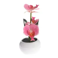 Orhidee artificiala cu Led in ghiveci decorativ 25 cm