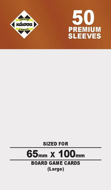Protecții pentru cărți de joc Kaissa Premium Sleeves 65 x 100 mm (Large) - 50 buc.
