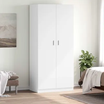 vidaXL Șifonier, alb, 90x52x200 cm, lemn prelucrat