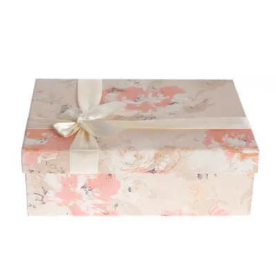 Cutie de cadou eleganta cu imprimeu floral 33 cm