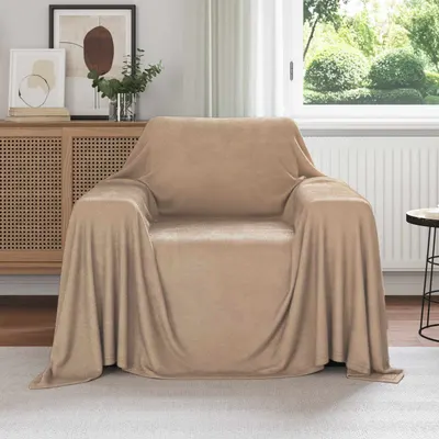 vidaXL Pătură Culoare Cămilă 210 x 140 cm 0.41 kg Molton