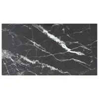 vidaXL Blat masă negru 120x65 cm 8mm sticlă securizată design marmură
