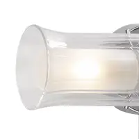 Aplica Elba Bathroom 2 Light Wall Light Polished Chrome Glass IP44