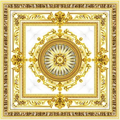 Gresie decorativa / covor ceramic Baroque Juman 1202059-1B 120X120 (4 placi 60X60) lucioasa