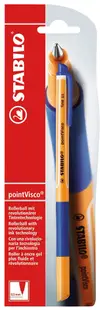 Pix cu role Stabilo pointVisco - cerneală gel, albastră