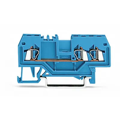 3-conductor through terminal block; 1.5 mm²; suitable for Ex i applications; center marking; for DIN-rail 35 x 15 and 35 x 7.5; CAGE CLAMP®; 1,50 mm²; blue