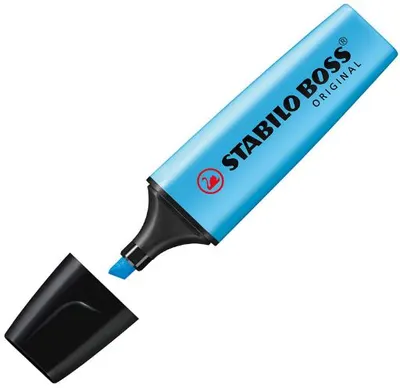 Text Marker Stabilo Boss Original - albastru