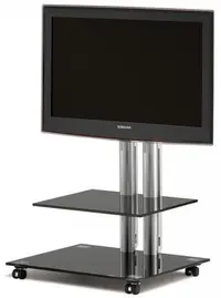 Masă pentru echipamente audio și video Spectral - PL 60, negru/transparent