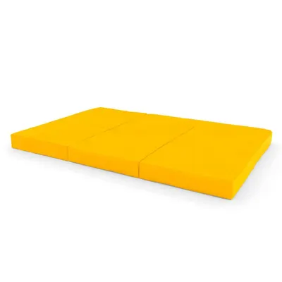 Saltea de gimnastică Comet 150x100x10 trei piese galben