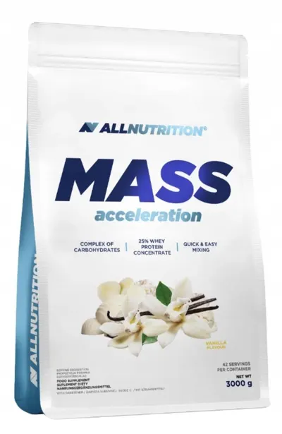 Mass Acceleration Gainer, vanilie, 3 kg, AllNutrition