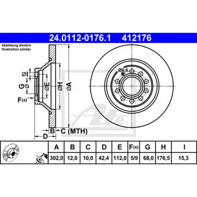 Disc frana ATE 24.0112-0176.1