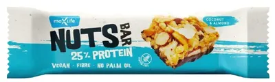 Vafă proteică cu migdale, nucă de cocos și ciocolată neagră, 40 g, Maxsport