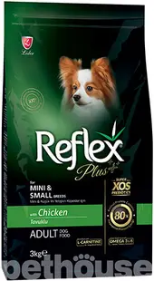 Reflex Plus, hrana uscata pentru caini adulti de talie mica, cu pui, 3 kg