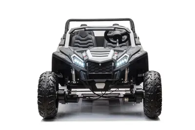 Masinuta electrica pentru copii Buggy A033 4x4 White, cu 4 motoare 150W fiecare, baterie 2x24V10Ah, roti din EVA, cu faruri si stopuri functionale, sistem audio integrat cu USB, MP3 AUX si radio FM, pana la 11 kmh