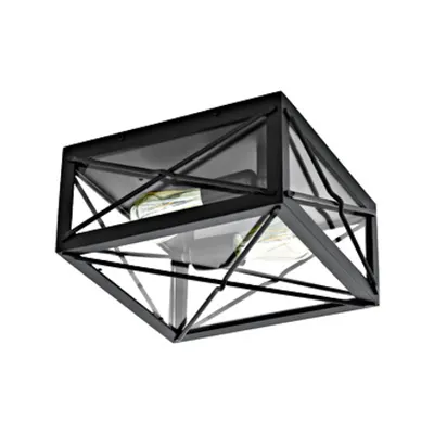Ceiling luminaire Gaudesi 2x 60W anthracite (RAL7016) IP44