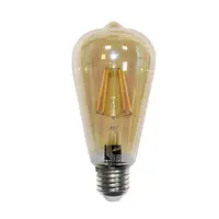 Bec decorativ avocado auriu cu LED COG 6W (≈60w) lumina calda 600lm L 142mm