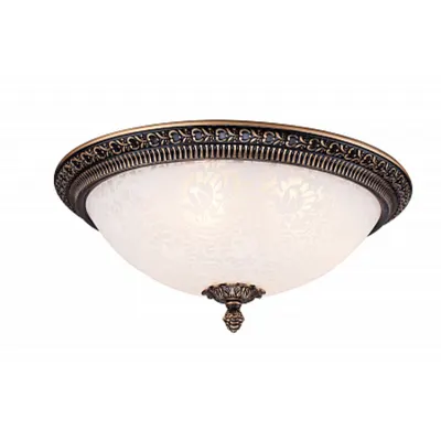 Corp de iluminat pentru tavan Pascal - H(min) 190mm, H(max) 190mm, ⌀ 370mm , White, 3 X E27 (40W), Metal, Glass and Metal, IP20, 2.8kg