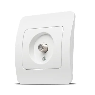 Jazz priza TV conector F, alb, Elbi