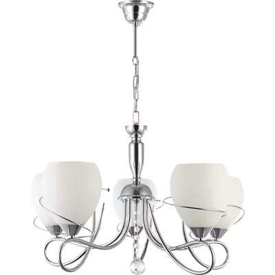 Lustra Maky Crom+Alb 5xE27 60W