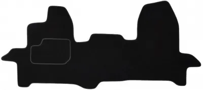 Covor podea MAMMOOTH Velours, 1 buc., set, culoare neagra, potrivit FORD TRANSIT CUSTOM V362 09.12-12.23, Delivery van