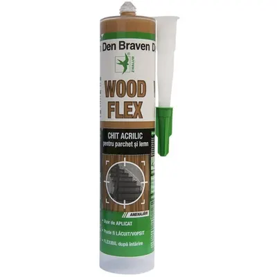 Chit Acrilic pentru Parchet Woodflex, Stejar, 280 ml, Den Braven