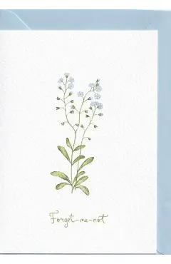 Felicitare: Forget me not. Floare de nu ma uita. Mai Colorat