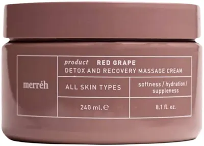 Cremă de masaj revigorantă cu struguri roșii Merréh, 240 ml