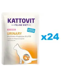 KATTOVIT Feline Diet Urinary hrana umeda dietetica pentru pisici in prevenirea pietrelor struvit, cu somon 24 x 85 g