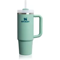 Stanley Quencher H2.O FlowState™ Tumbler pahar din oțel inoxidabil cu pai medium Spring Green 1 buc