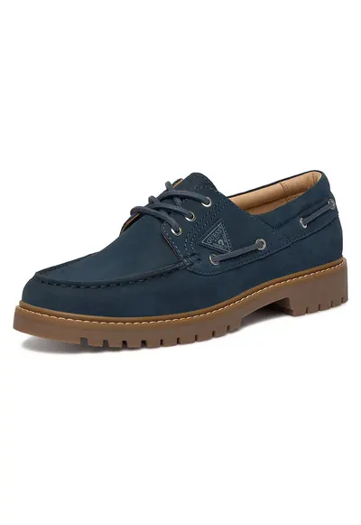 Pantofi barbati - bleumarin - piele naturala - varf rotund