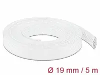 Plasa pentru organizarea cablurilor 5m x 19mm alb, Delock 20695