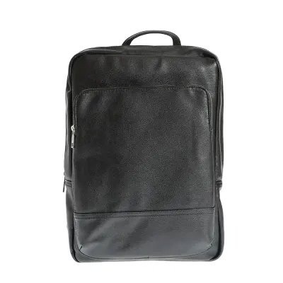 Rucsac negru incapator din piele ecologica