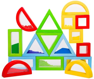 Set de joacă Bigjigs - Forme senzoriale colorate