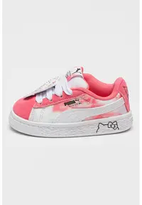 Hello Kitty & Friends - Pantofi sport tie-dye cu garnituri de piele intoarsa - Alb/Roz