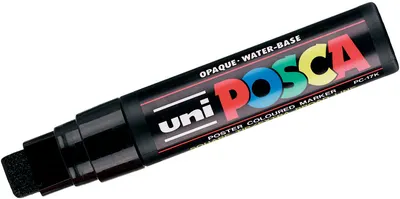 Marker permanent cu un varf tesit Posca - PC-17K, 15 mm, negru
