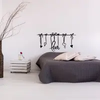 Autocolant Ambiance Love Headboard, alb