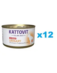 KATTOVIT Feline Diet Urinary Veal hrana umeda dietetica pentru pisici cu afectiuni urinare, cu vitel 12 x 85 g