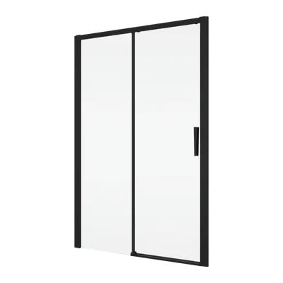 Usa dus glisanta 130 cm, grosime sticla 6 mm, tratament anticalcar, profil negru mat, Ronal Divera
