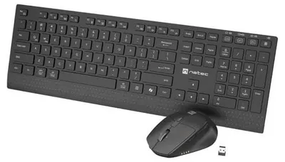 Set tastatură și mouse Natec - Stingray 2, NZB-2315, wireless, negru