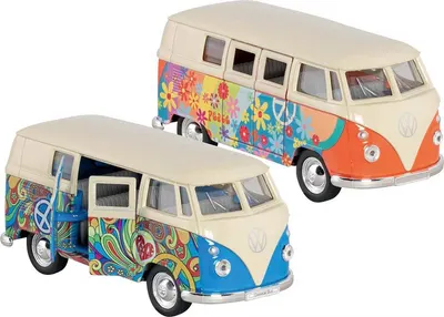 Cărucior metalic Goki - Volkswagen T1 Bus 1963, 1:34, sortiment