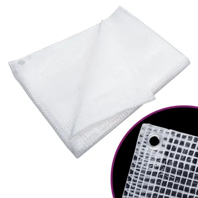 vidaXL Prelată Leno 140 g/m², alb, 3x4 m