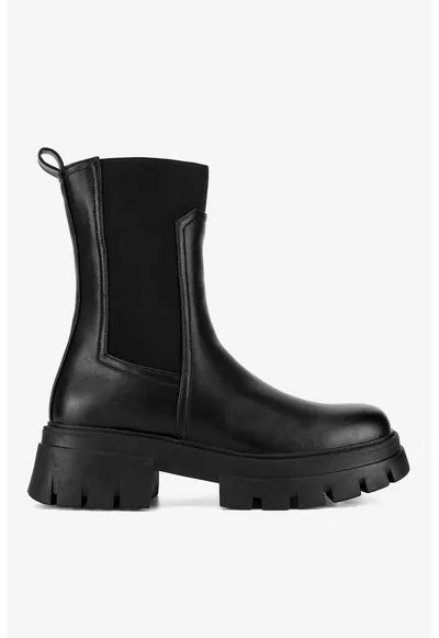 Ghete dama 5905588846390 - Sintetic - Negru - Negru