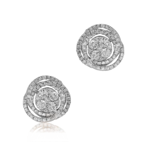 Cercei din aur alb cu diamante de 1.26ct