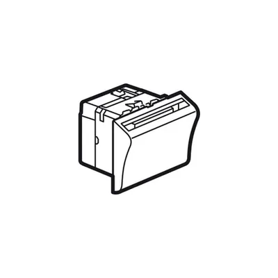 Mechanical keycard switch Arteor - BUS/SCS - 2 module - alb