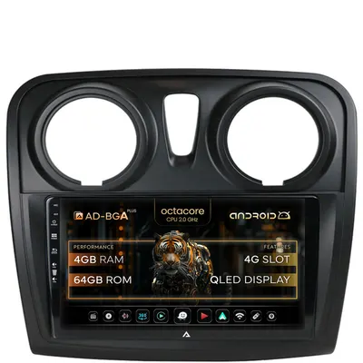 Navigatie Dacia Logan Sandero, Android, A-Octacore 4GB RAM + 64GB ROM, 9 Inch - AD-BGA9004+AD-BGRKIT376