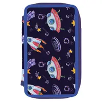 Penar neechipat 2 fermoare, 20x4.5x13 cm, motiv Space, Herlitz